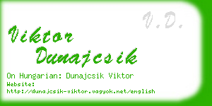 viktor dunajcsik business card